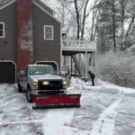 Winter driveway snow removal service ensuring safe property access